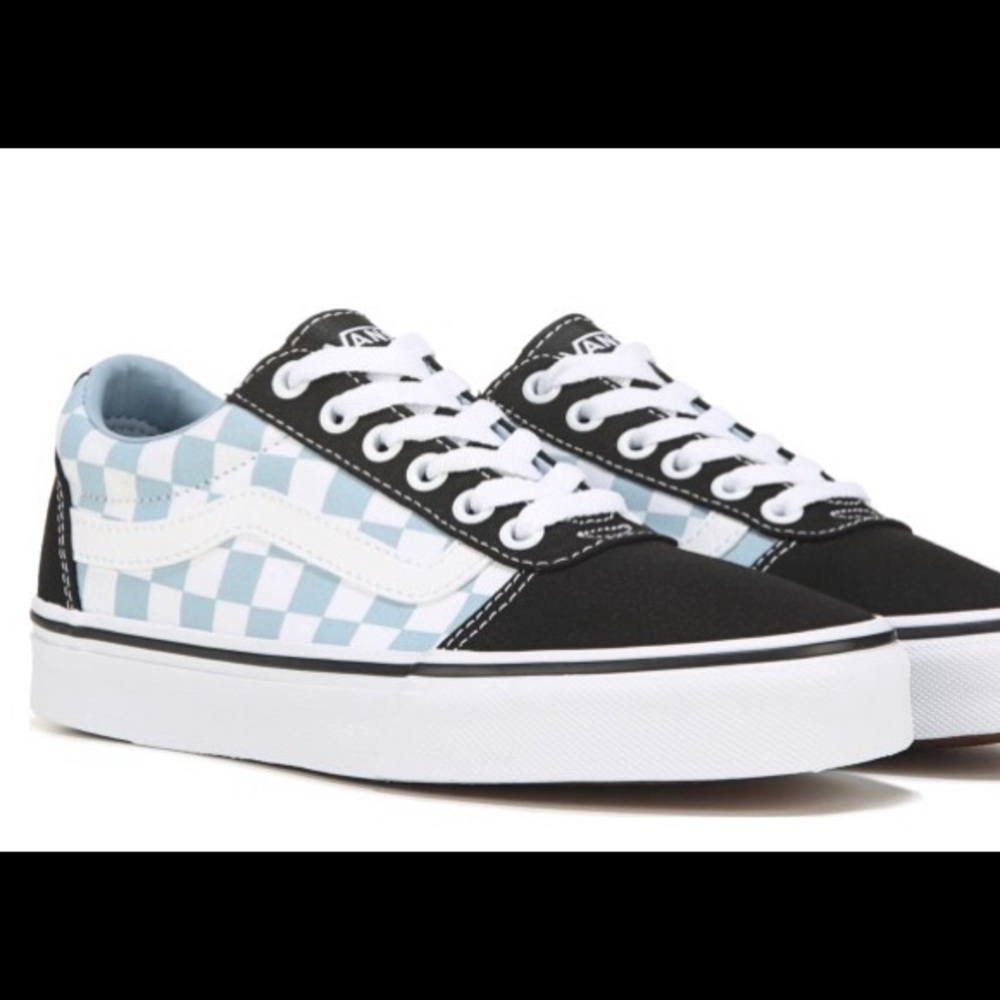 Blue Checkerboard Vans